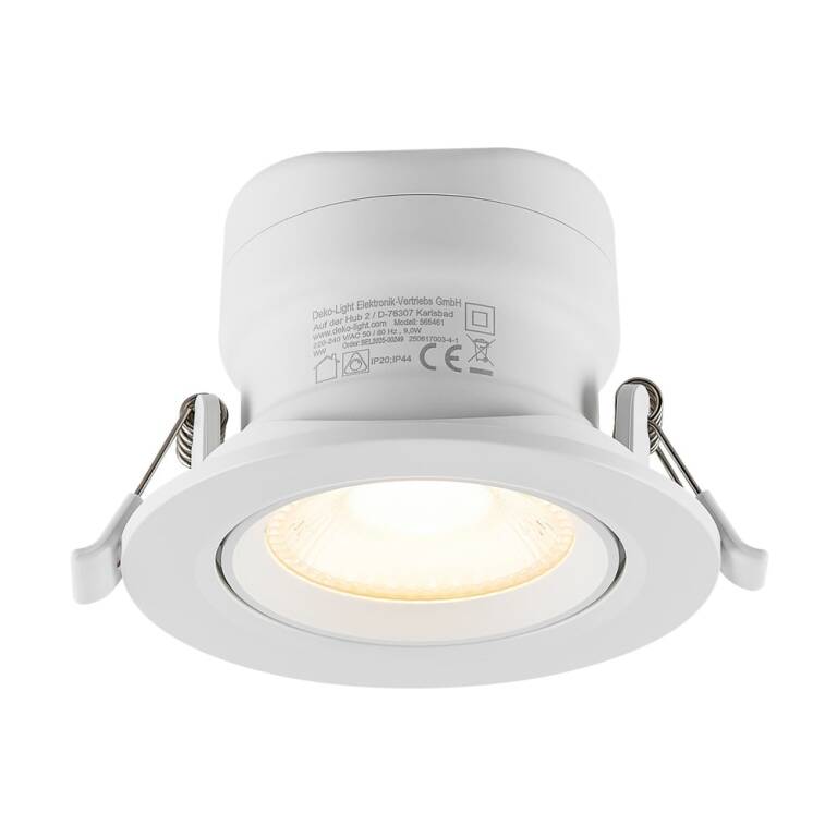 Deko-Light Deko-Light, Einbaustrahler, Surtur Tilt 83, 9 W, DTW, 1800-2700 K, Weiß, 360 lm, Eingangsspannung: 220-240 V/AC, Polycarbonat, Polyamid, IP 20, IP 44