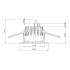 Deko-Light, Einbaustrahler, Tarvos 68, 7 W, DALI, 3000 K, 45 Grad, Hellgrau, 870 lm, Eingangsspannung: 220-240 V/AC, Aluminium, IP 20