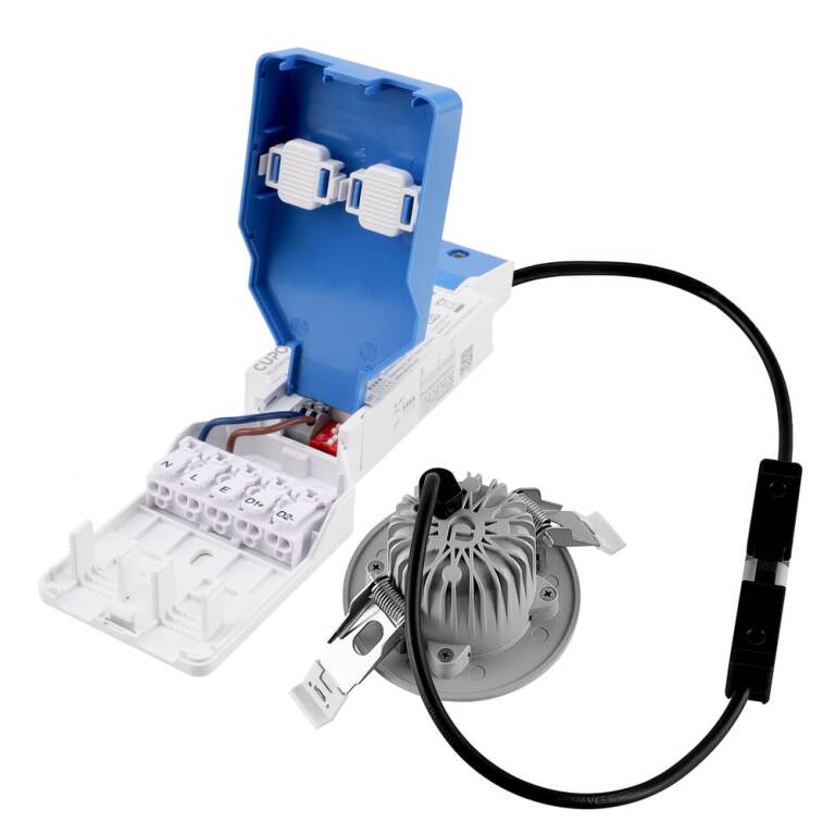 Deko-Light Deko-Light, Einbaustrahler, Tarvos 68, 7 W, 4000 K, 45 Grad, Hellgrau, 905 lm, Eingangsspannung: 220-240 V/AC, Aluminium, IP 20