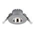 Deko-Light, Einbaustrahler, Tarvos 68, 7 W, 4000 K, 45 Grad, Hellgrau, 905 lm, Eingangsspannung: 220-240 V/AC, Aluminium, IP 20
