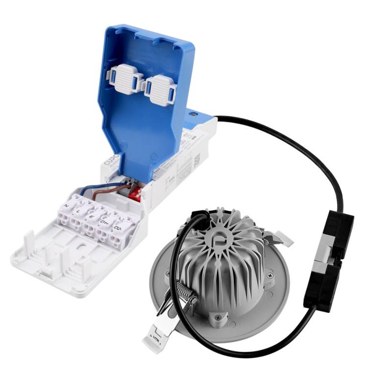 Deko-Light Deko-Light, Einbaustrahler, Tarvos 100, 10,5 W, 3000 K, 45 Grad, Hellgrau, 1310 lm, Eingangsspannung: 220-240 V/AC, Aluminium, IP 20