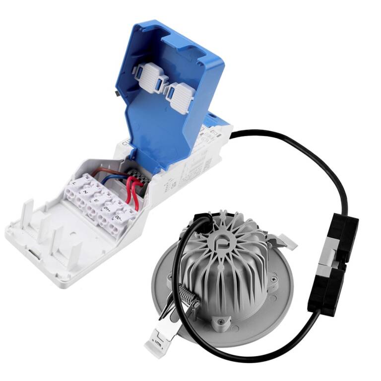 Deko-Light Deko-Light, Einbaustrahler, Tarvos 100, 10,5 W, DALI, 3000 K, 45 Grad, Hellgrau, 1310 lm, Eingangsspannung: 220-240 V/AC, Aluminium, IP 20
