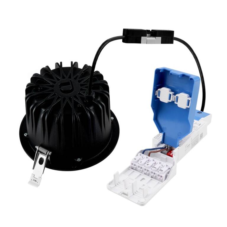 Deko-Light Deko-Light, Einbaustrahler, Tarvos 150, 14,5 W, 3000 K, 45 Grad, Schwarz, 1750 lm, Eingangsspannung: 220-240 V/AC, Aluminium, IP 20