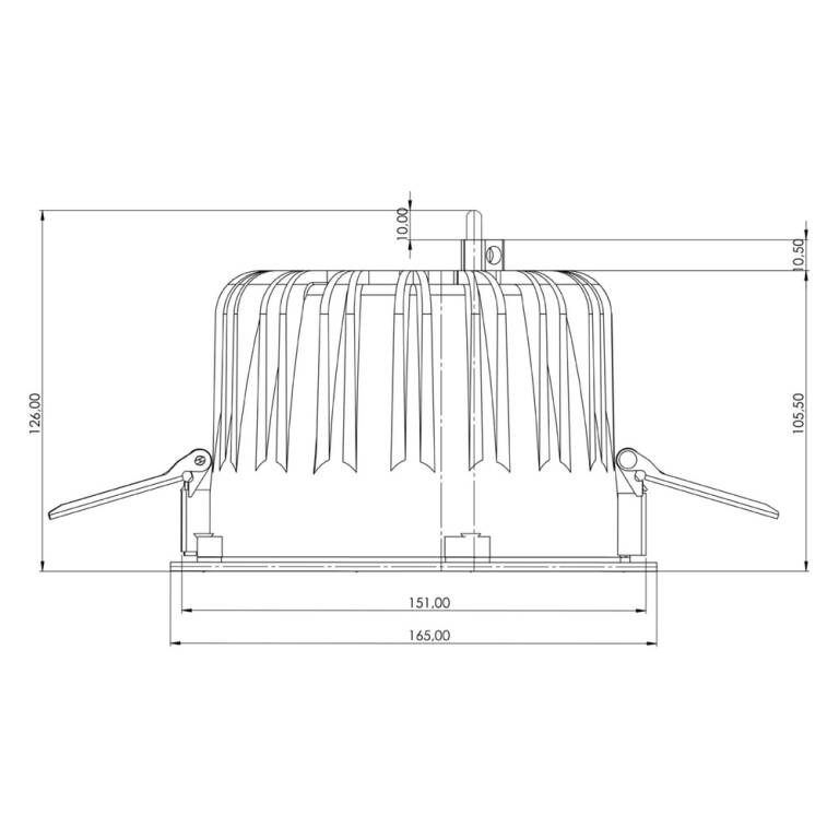 Deko-Light Deko-Light, Einbaustrahler, Tarvos 150, 14,5 W, 3000 K, 45 Grad, Hellgrau, 1750 lm, Eingangsspannung: 220-240 V/AC, Aluminium, IP 20