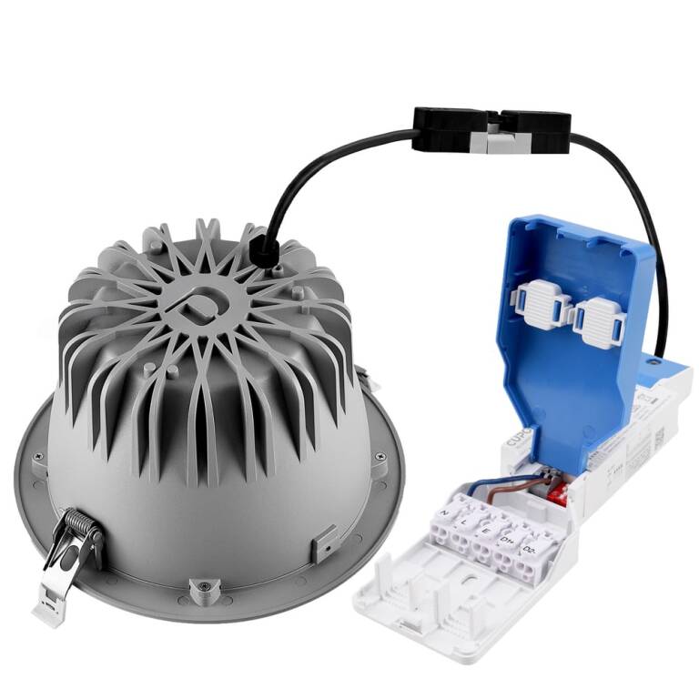 Deko-Light Deko-Light, Einbaustrahler, Tarvos 190, 21,5 W, 3000 K, 45 Grad, Hellgrau, 2630 lm, Eingangsspannung: 220-240 V/AC, Aluminium, IP 20