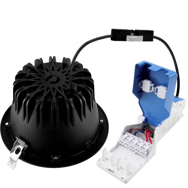 Deko-Light Deko-Light, Einbaustrahler, Tarvos 190, 21,5 W, DALI, 3000 K, 45 Grad, Schwarz, 2630 lm, Eingangsspannung: 220-240 V/AC, Aluminium, IP 20