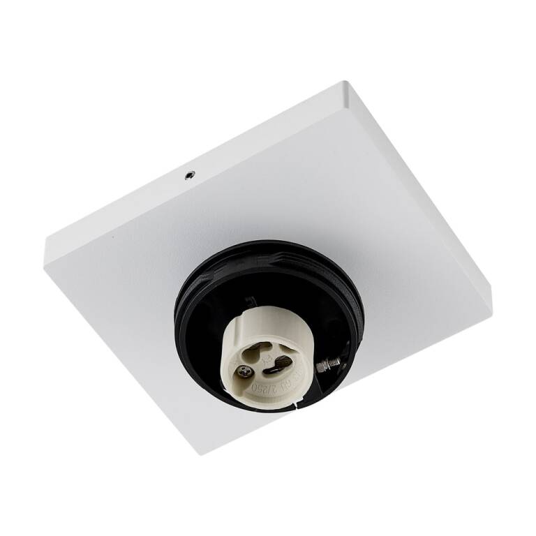 Deko-Light Deko-Light, Deckenaufbauleuchte, Can Tilt Square Base, 1x 7,5 W GU10, Weiß, Eingangsspannung: 220-240 V/AC, Aluminium, IP 20
