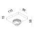 Deko-Light, Deckenaufbauleuchte, Can Tilt Square Base, 1x 7,5 W GU10, Schwarz, Eingangsspannung: 220-240 V/AC, Aluminium, IP 20