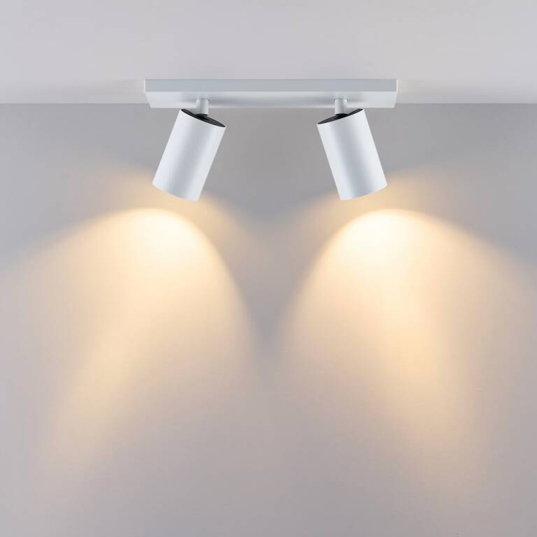 Deko-Light Deko-Light, Deckenaufbauleuchte, Can Tilt Square Base, 2x 7,5 W GU10, Weiß, Eingangsspannung: 220-240 V/AC, Aluminium, IP 20