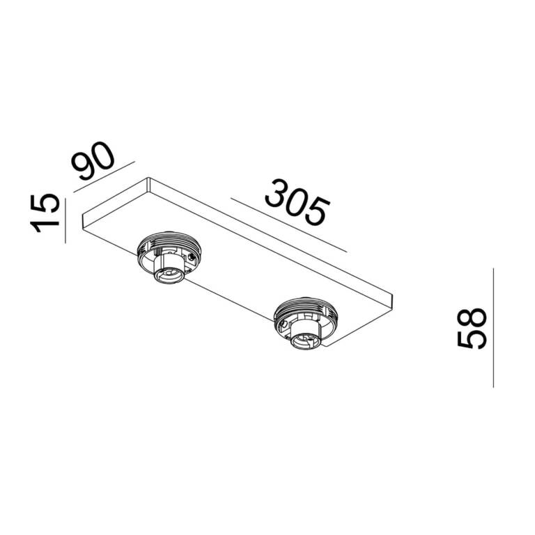 Deko-Light Deko-Light, Deckenaufbauleuchte, Can Tilt Square Base, 2x 7,5 W GU10, Weiß, Eingangsspannung: 220-240 V/AC, Aluminium, IP 20