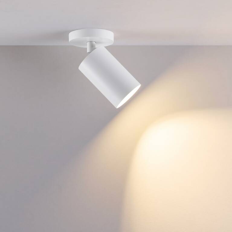 Deko-Light Deko-Light, Deckenaufbauleuchte, Can Tilt Round Base, 1x 7,5 W GU10, Weiß, Eingangsspannung: 220-240 V/AC, Aluminium, IP 20