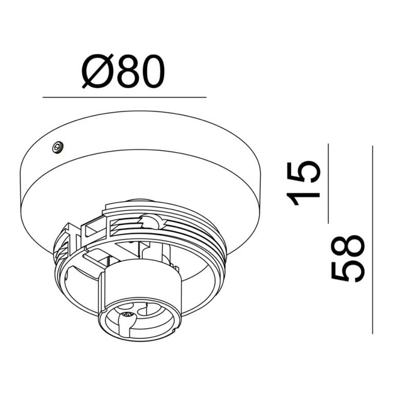 Deko-Light Deko-Light, Deckenaufbauleuchte, Can Tilt Round Base, 1x 7,5 W GU10, Weiß, Eingangsspannung: 220-240 V/AC, Aluminium, IP 20