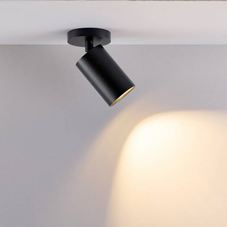 Deko-Light Deko-Light, Deckenaufbauleuchte, Can Tilt Round Base, 1x 7,5 W GU10, Schwarz, Eingangsspannung: 220-240 V/AC, Aluminium, IP 20