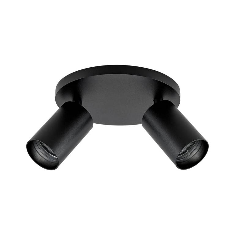 Deko-Light Deko-Light, Deckenaufbauleuchte, Can Tilt Round Base, 2x 7,5 W GU10, Schwarz, Eingangsspannung: 220-240 V/AC, Aluminium, IP 20