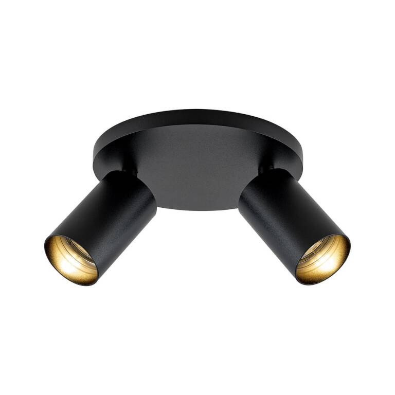 Deko-Light Deko-Light, Deckenaufbauleuchte, Can Tilt Round Base, 2x 7,5 W GU10, Schwarz, Eingangsspannung: 220-240 V/AC, Aluminium, IP 20