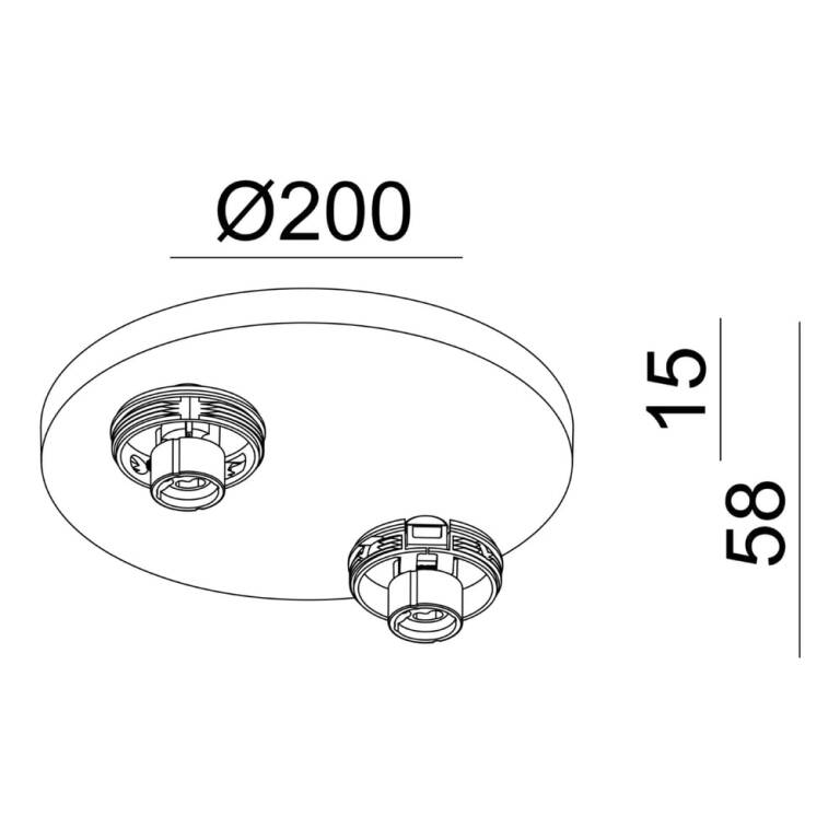 Deko-Light Deko-Light, Deckenaufbauleuchte, Can Tilt Round Base, 2x 7,5 W GU10, Schwarz, Eingangsspannung: 220-240 V/AC, Aluminium, IP 20