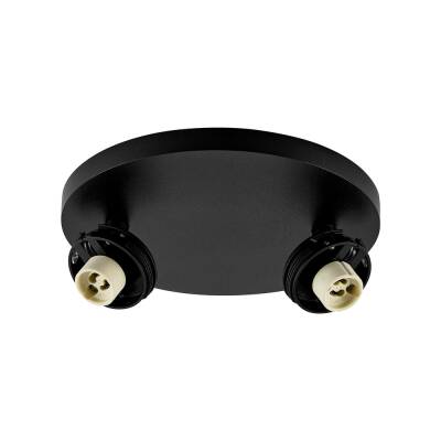 Deko-Light Deko-Light, Deckenaufbauleuchte, Can Tilt Round Base, 2x 7,5 W GU10, Schwarz, Eingangsspannung: 220-240 V/AC, Aluminium, IP 20