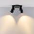 Deko-Light, Deckenaufbauleuchte, Can Tilt Round Base, 2x 7,5 W GU10, Schwarz, Eingangsspannung: 220-240 V/AC, Aluminium, IP 20
