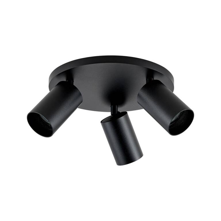 Deko-Light Deko-Light, Deckenaufbauleuchte, Can Tilt Round Base, 3x 7,5 W GU10, Schwarz, Eingangsspannung: 220-240 V/AC, Aluminium, IP 20