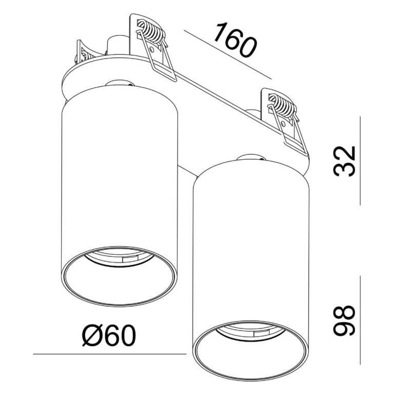 Deko-Light Deko-Light, Einbaustrahler, Can Tilt Round, 2x 7,5 W GU10, Weiß, Ja, Eingangsspannung: 220-240 V/AC, IP 20