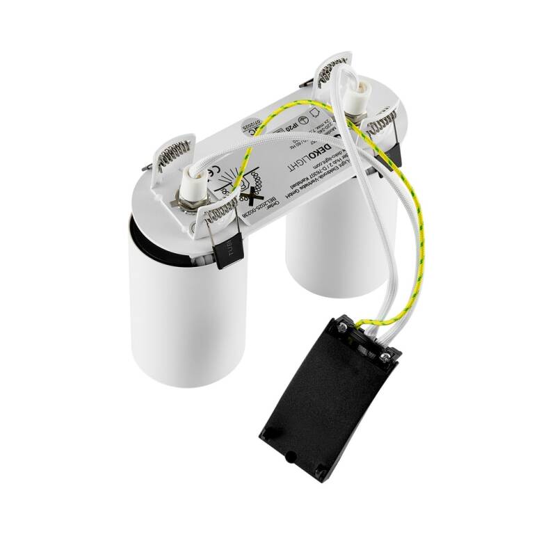 Deko-Light Deko-Light, Einbaustrahler, Can Tilt Round, 2x 7,5 W GU10, Weiß, Ja, Eingangsspannung: 220-240 V/AC, IP 20
