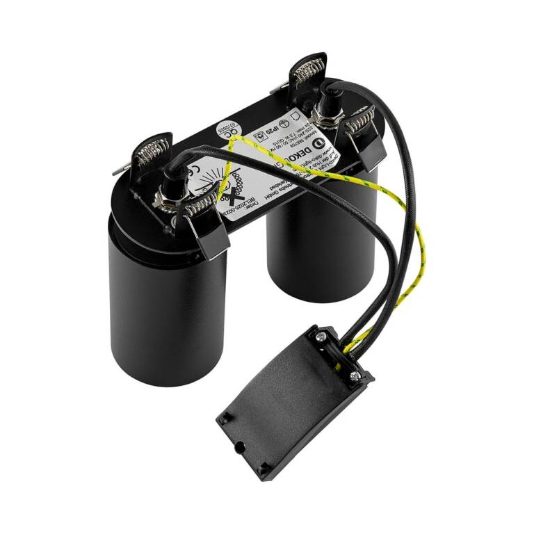 Deko-Light Deko-Light, Einbaustrahler, Can Tilt Round, 2x 7,5 W GU10, Schwarz, Ja, Eingangsspannung: 220-240 V/AC, IP 20