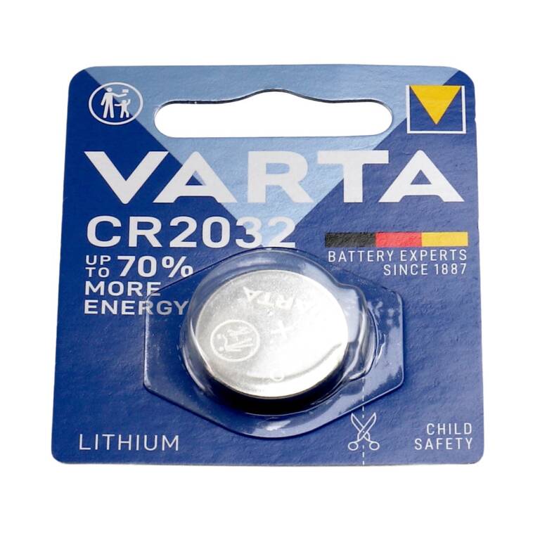 Deko-Light Deko-Light, Elektrisches Systemzubehör, Varta Knopfzelle, CR2032, Lithium 3 V, Metall, Höhe: 3.2 mm, Durchmesser: 20 mm, IP 20