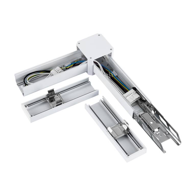 Deko-Light Deko-Light, Elektrisches Systemzubehör, Sanotrunk Universal, L-Verbinder rechts 7 Adern, DALI, Aluminium, Länge: 304.3 mm, Breite: 304.3 mm, Höhe: 73 mm
