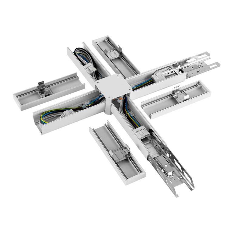 Deko-Light Deko-Light, Elektrisches Systemzubehör, Sanotrunk Universal, X-Verbinder gerade 7 Adern, DALI, Aluminium, Länge: 515.4 mm, Breite: 515.4 mm, Höhe: 73 mm