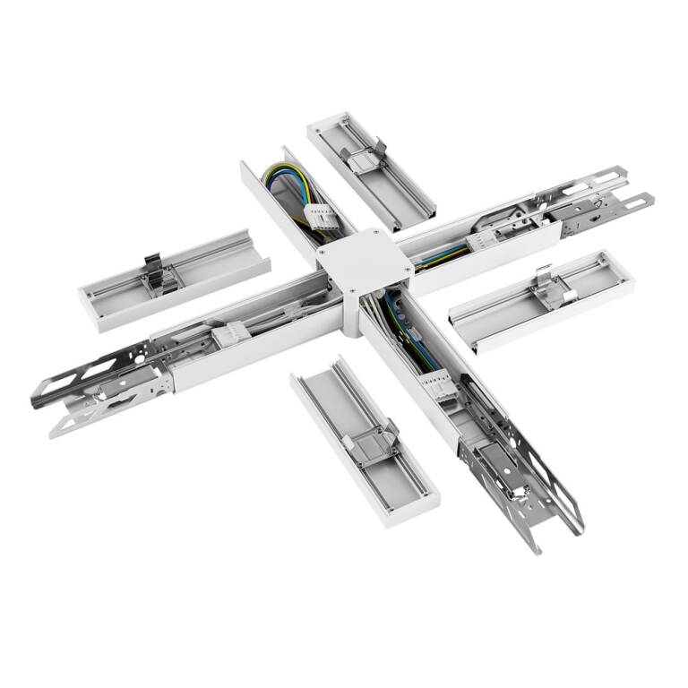 Deko-Light Deko-Light, Elektrisches Systemzubehör, Sanotrunk Universal, X-Verbinder dreifach 7 Adern, DALI, Aluminium, Länge: 515.4 mm, Breite: 515.4 mm, Höhe: 73 mm