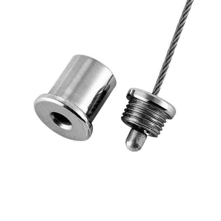 Deko-Light Deko-Light, Mechanisches Systemzubehör, Sanotrunk, Seilabhängung 5,0 m für Tragschiene, Set 10 Stk., Edelstahl, Länge: 36.2 mm, Breite: 57.6 mm, Höhe: 44.3 mm