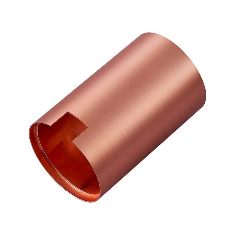 Deko-Light Deko-Light, Mechanisches Systemzubehör, Zylindergehäuse für Can Tisch / Steh / Wandleuchte, Rosé, Aluminium, Höhe: 95 mm, Durchmesser: 60 mm, IP 20