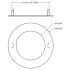 Deko-Light, Mechanisches Montagezubehör, Reduzierring rund 210/135 mm, Verkehrsweiß, Metall, Höhe: 1.7 mm, Durchmesser: 210 mm
