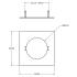 Deko-Light, Mechanisches Montagezubehör, Reduzierring eckig 155/95 mm, Verkehrsweiß, Metall, Länge: 155 mm, Breite: 155 mm, Höhe: 1.7 mm