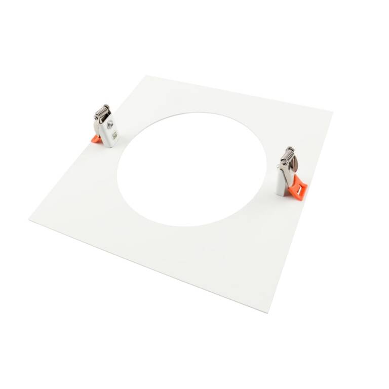 Deko-Light Deko-Light, Mechanisches Montagezubehör, Reduzierring eckig 240/180 mm, Verkehrsweiß, Metall, Länge: 240 mm, Breite: 240 mm, Höhe: 1.7 mm