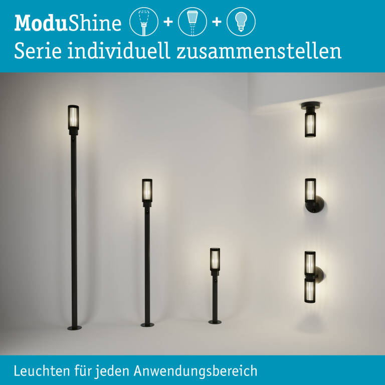 Paulmann ModuShine Schirm Ferina IP44 zylindrisch Anthrazit
