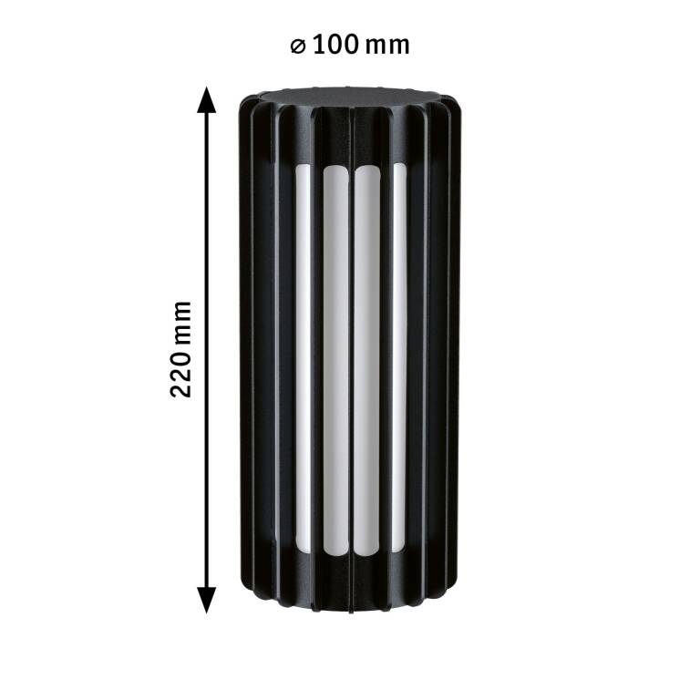 Paulmann ModuShine Schirm Ferina IP44 zylindrisch Anthrazit