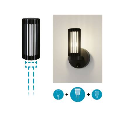 Paulmann ModuShine Schirm Ferina IP44 zylindrisch Anthrazit