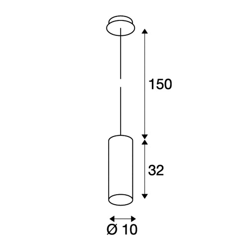 SLV ENOLA Pendelleuchte, rund, weiss, E27, max. 60W
