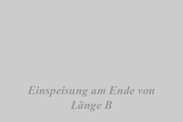 Einspeisung am Ende von Länge B