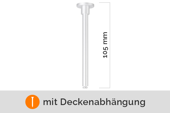 mit Abhängung 