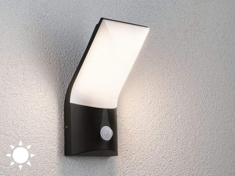 LED-Außenwandlampe Nikias 2-fl Verstellbar Sensor Lampenwelt Bewegungsmelder 