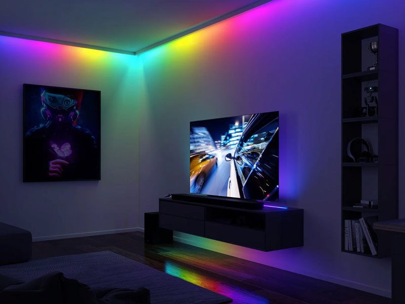 3m) LED Licht Streifen Leiste RGB Lichterkette TV