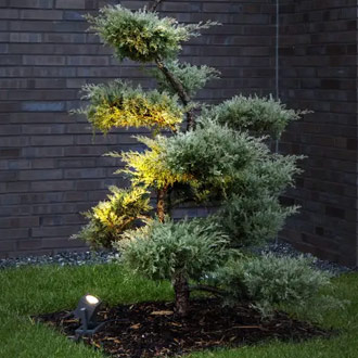 LED Bodenstrahler mit Kabel und Netzstecker