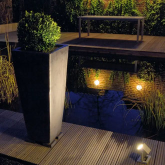 Bodenstrahler für Fassaden, Hauswände oder zur Terrassen Beleuchtung