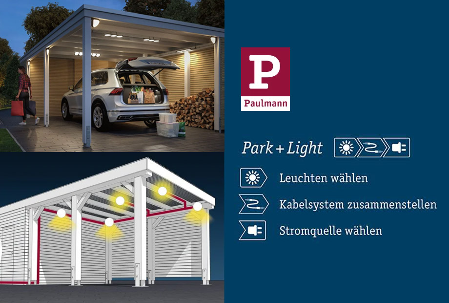 Beleuchtung für Carport und Überdachungen