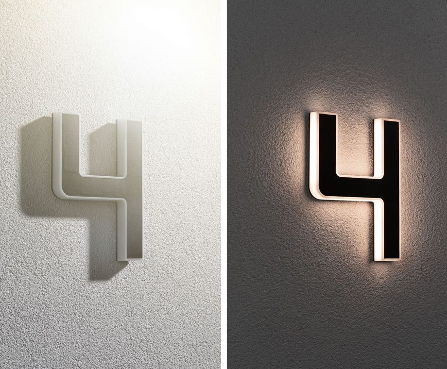 Beleuchtete Solar Hausnummer