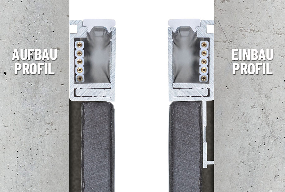 Paulmann LumiTiles Einbauprofil und Aufbauprofil