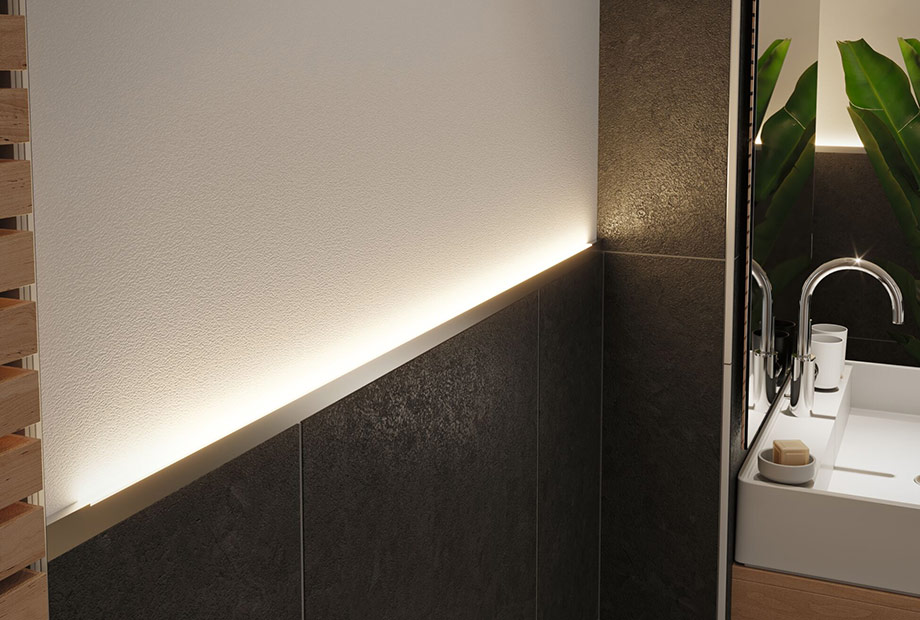 Fliesenprofil Badezimmer für LED-Stripes