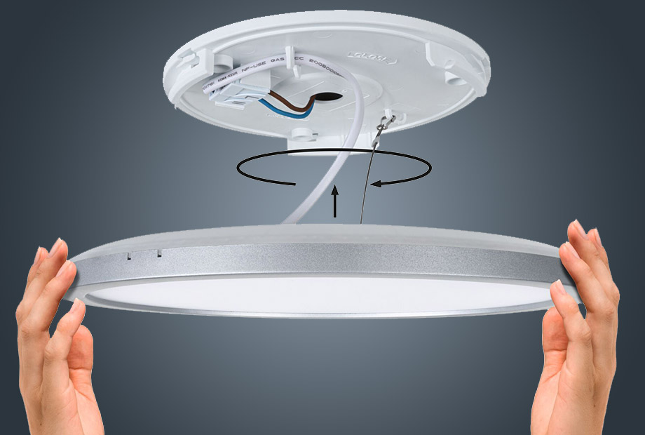 Montage LED-Aufbaupanel